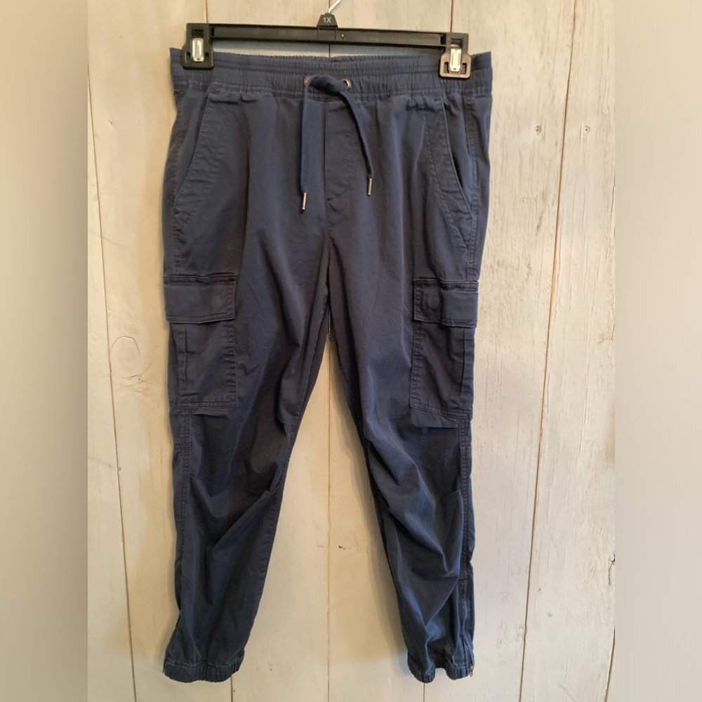 Polo Ralph Lauren Crop Cargo Joggers Pants Womens SM Navy Chino Military Stretch